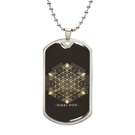 Guraded Guided Grateful God's Plan Dog Tag