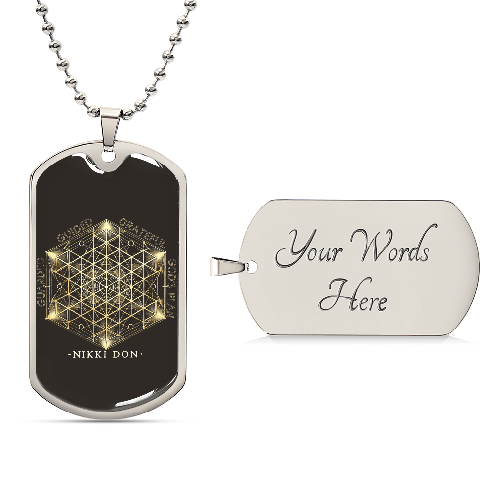 Guraded Guided Grateful God's Plan Dog Tag