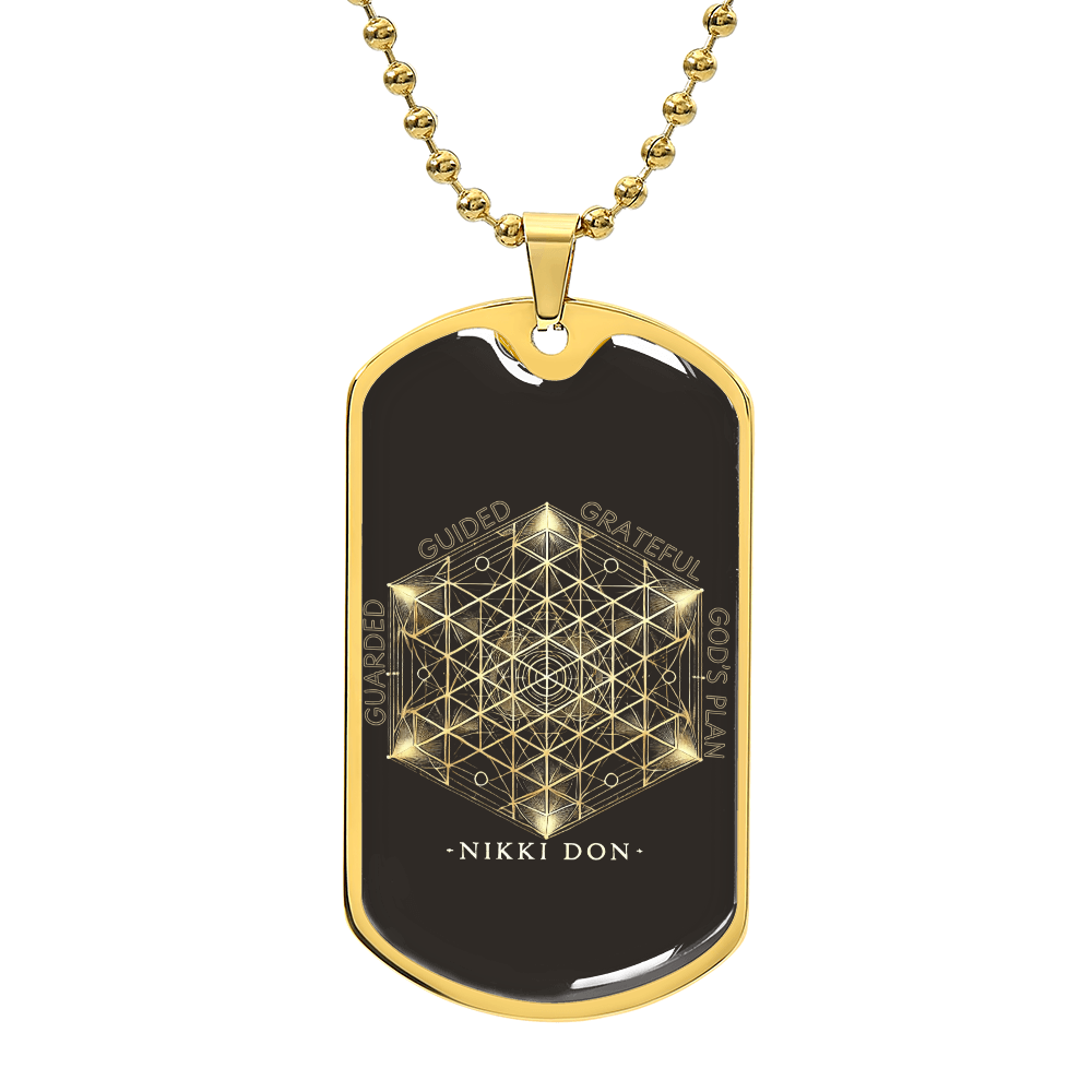 Guraded Guided Grateful God's Plan Dog Tag
