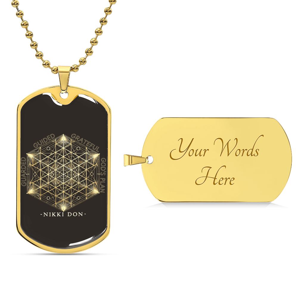 Guraded Guided Grateful God's Plan Dog Tag